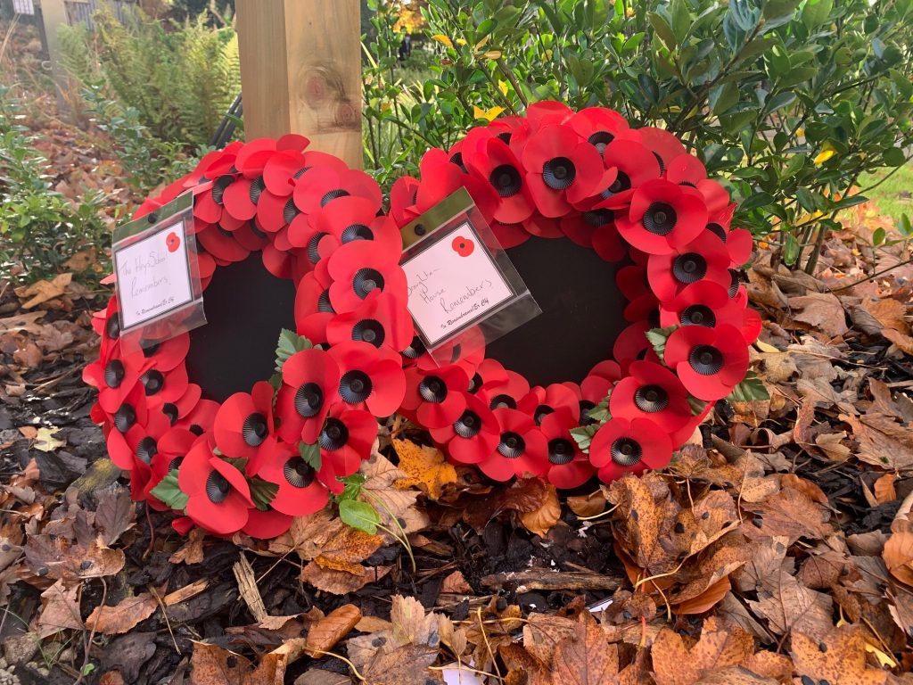 Remembrance Week poppy wreaths 
